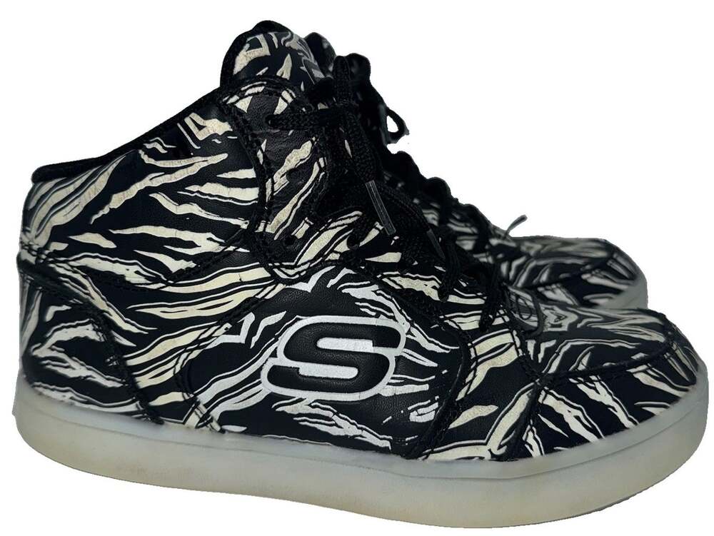 Skechers Energy Lights 2.0 Limited Edition Light-Up Kids Size 1 Black 90603